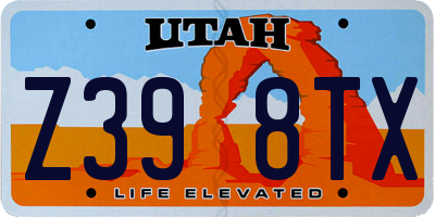 UT license plate Z398TX