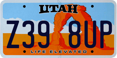 UT license plate Z398UP