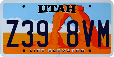 UT license plate Z398VM