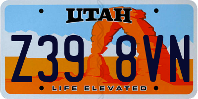 UT license plate Z398VN