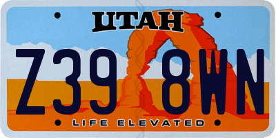 UT license plate Z398WN