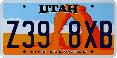 UT license plate Z398XB