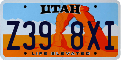 UT license plate Z398XI
