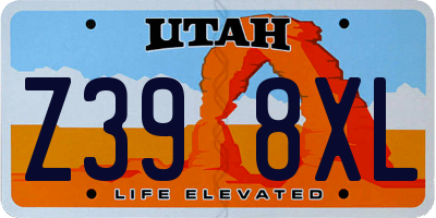UT license plate Z398XL