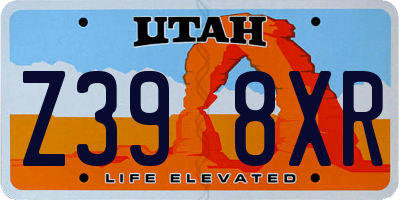 UT license plate Z398XR