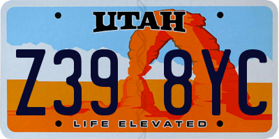 UT license plate Z398YC