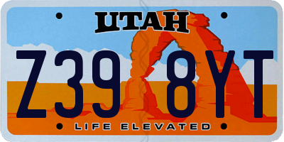 UT license plate Z398YT