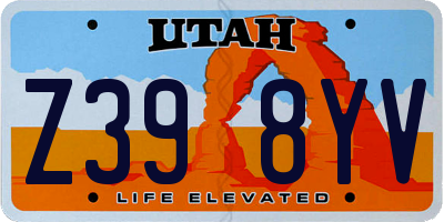 UT license plate Z398YV