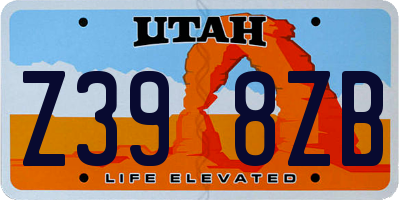 UT license plate Z398ZB
