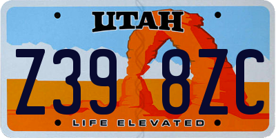 UT license plate Z398ZC