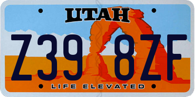 UT license plate Z398ZF