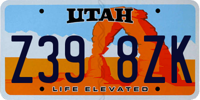 UT license plate Z398ZK