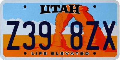 UT license plate Z398ZX
