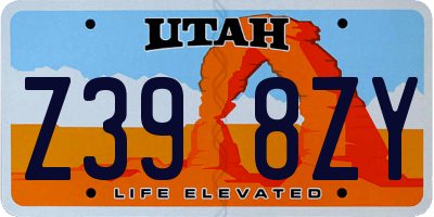 UT license plate Z398ZY