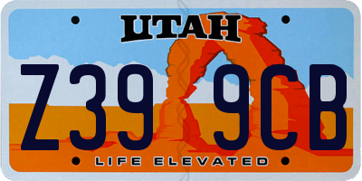 UT license plate Z399CB