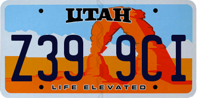 UT license plate Z399CI