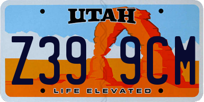 UT license plate Z399CM
