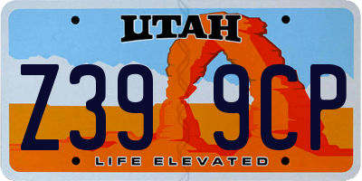UT license plate Z399CP