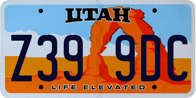 UT license plate Z399DC