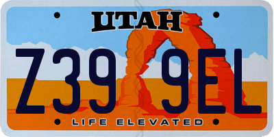 UT license plate Z399EL