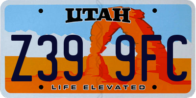 UT license plate Z399FC