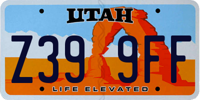 UT license plate Z399FF