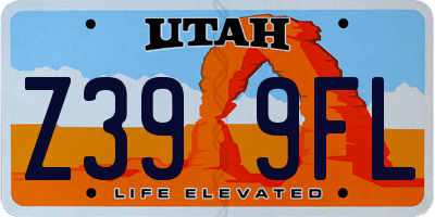 UT license plate Z399FL