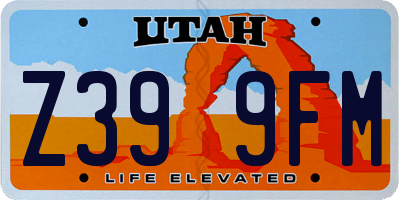 UT license plate Z399FM