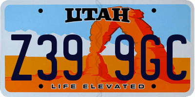 UT license plate Z399GC