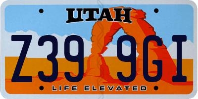 UT license plate Z399GI
