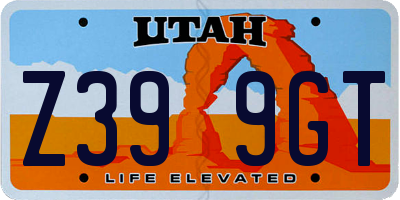UT license plate Z399GT