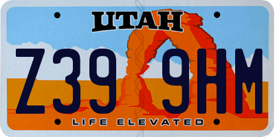 UT license plate Z399HM