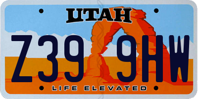UT license plate Z399HW