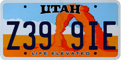 UT license plate Z399IE