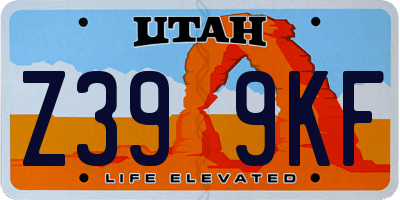 UT license plate Z399KF