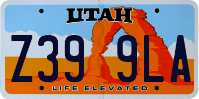 UT license plate Z399LA