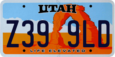 UT license plate Z399LD