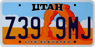 UT license plate Z399MJ