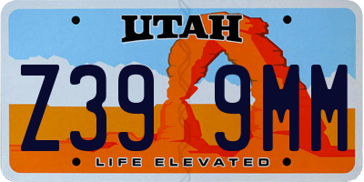 UT license plate Z399MM