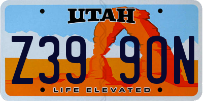 UT license plate Z399ON