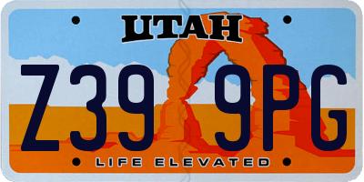 UT license plate Z399PG