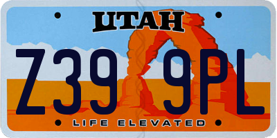 UT license plate Z399PL