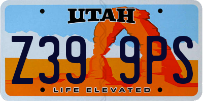 UT license plate Z399PS