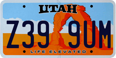 UT license plate Z399UM