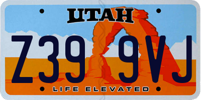 UT license plate Z399VJ