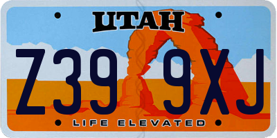UT license plate Z399XJ