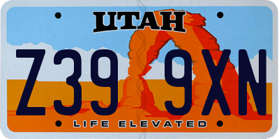 UT license plate Z399XN
