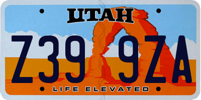 UT license plate Z399ZA
