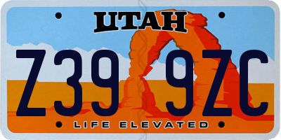 UT license plate Z399ZC
