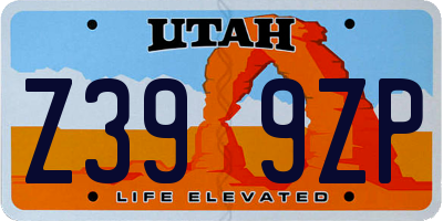 UT license plate Z399ZP